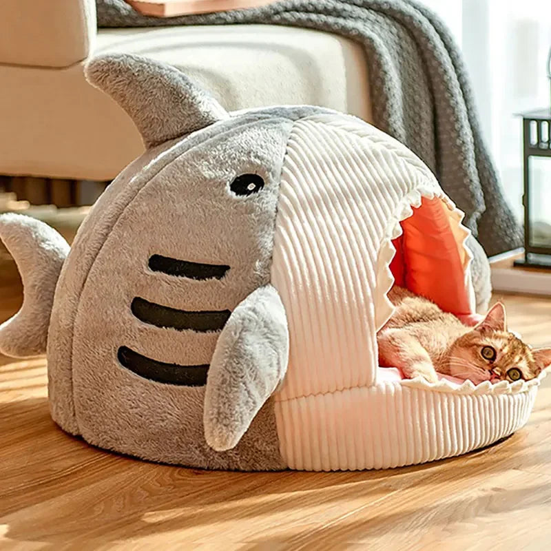 Shark Cat Cave Bed