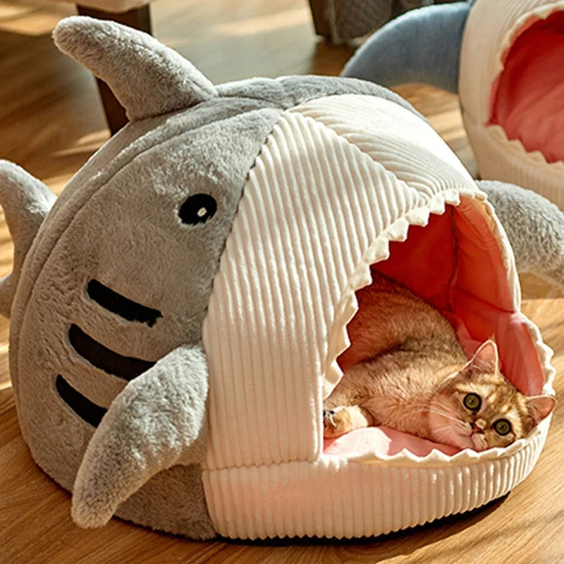 Shark Cat Cave Bed