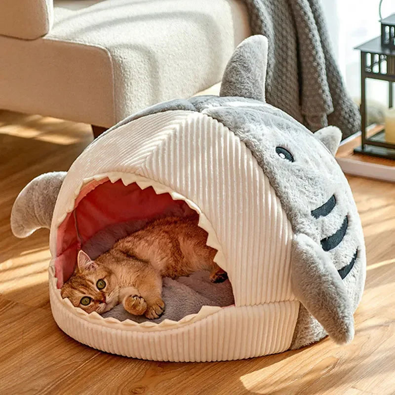 Shark Cat Cave Bed