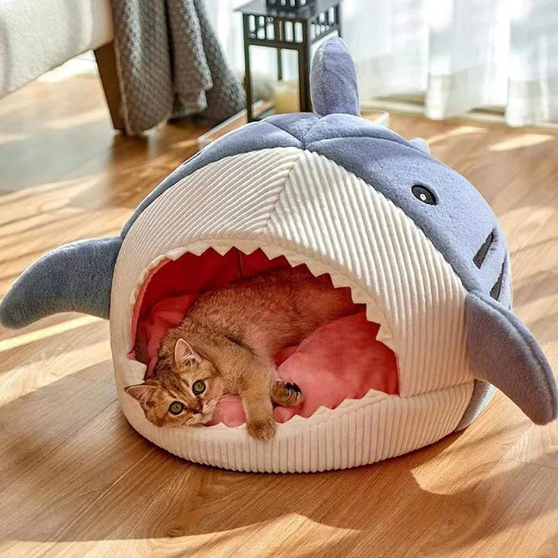 Shark Cat Cave Bed