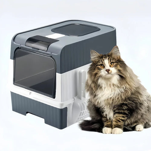 Caixa de Areia Fechada Antiodor com UV Sanitizante e Filtro Carvão para Gato