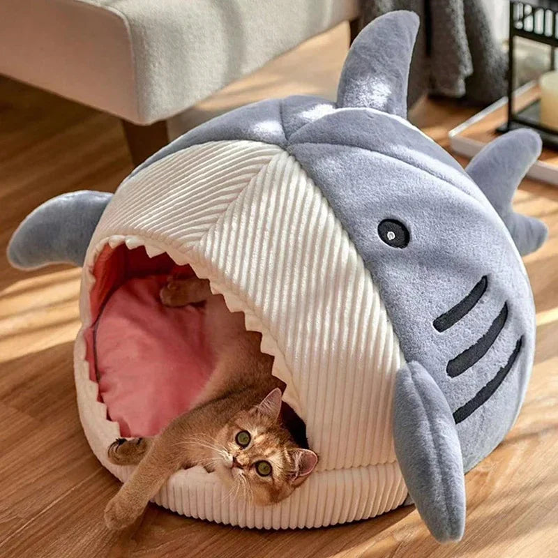 Shark Cat Cave Bed