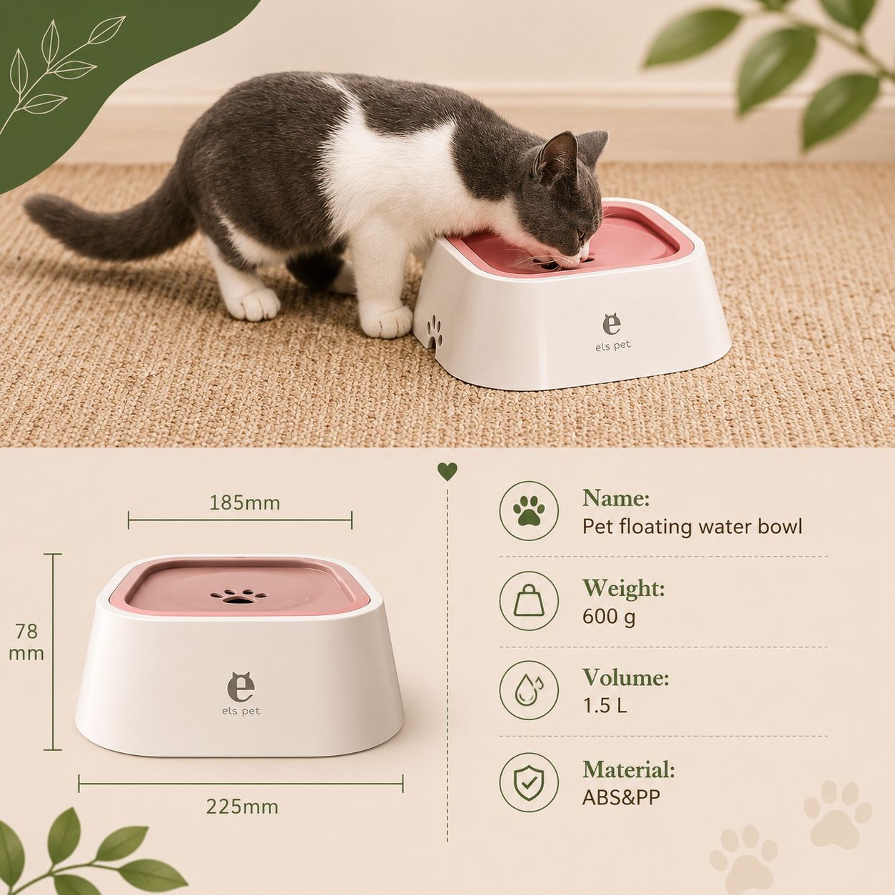 Floating Pet Water Bowl
